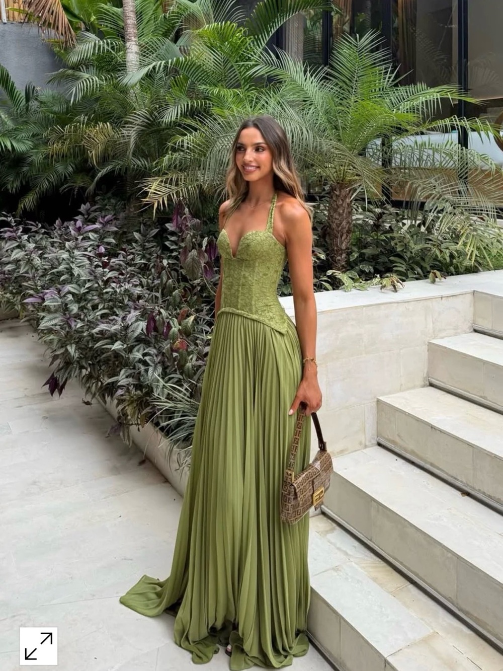 Never Worn Hazel the Label KENLEY PLEATED CORSET MAXI WEDDING GUEST DRESS
